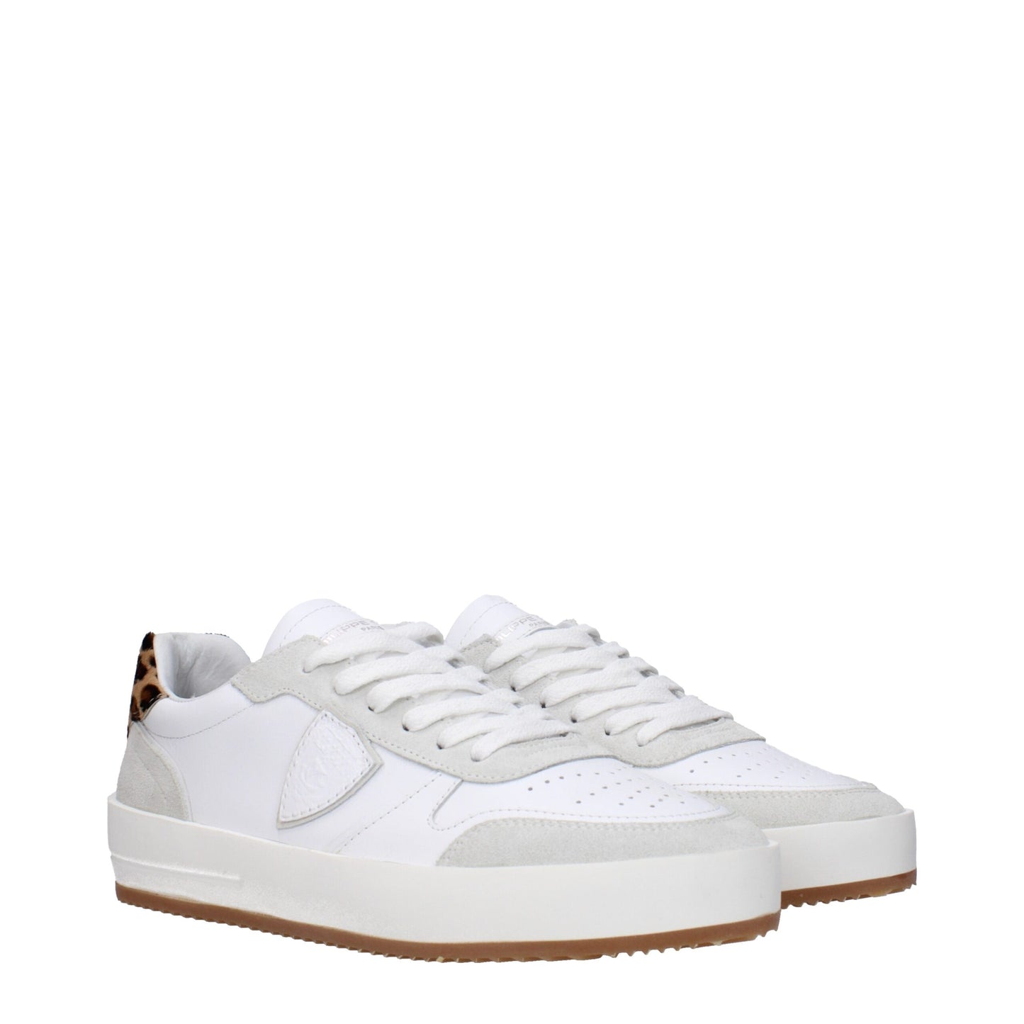 Baskets basses en cuir blanc Philippe Model