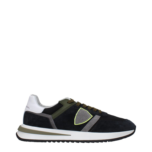 Sneakers de sport en cuir bleu de Philippe Model