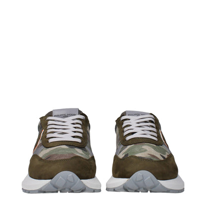 Sneakers de sport en tissu vert de Philippe Model