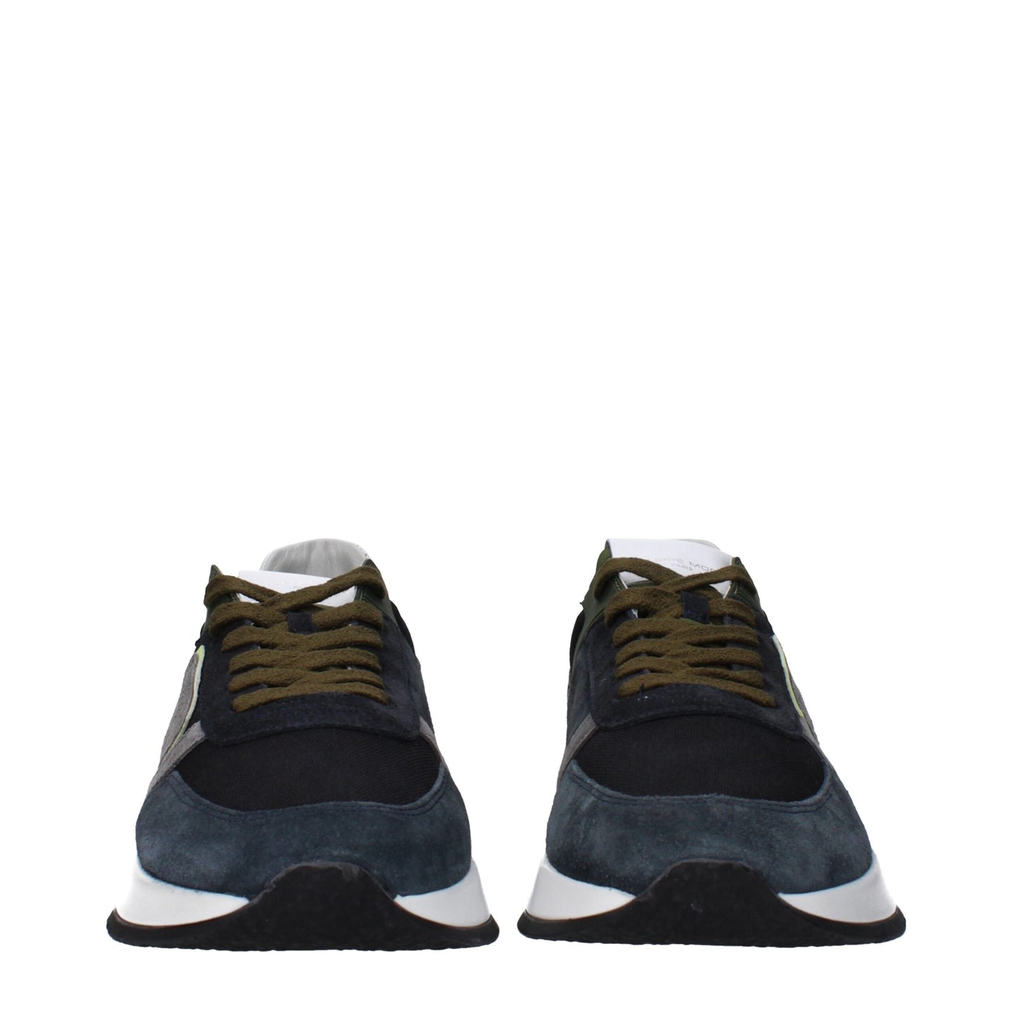 Baskets basses en cuir bleu de Philippe Model