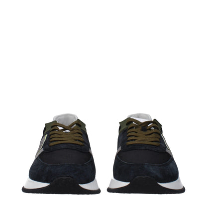 Sneakers de sport en cuir bleu de Philippe Model