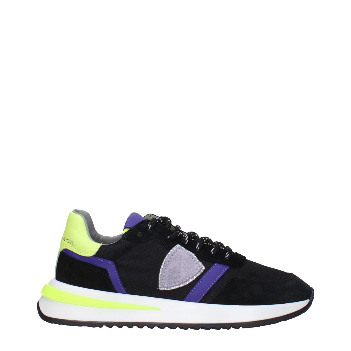 Philippe Model zwarte stoffen sportsneakers