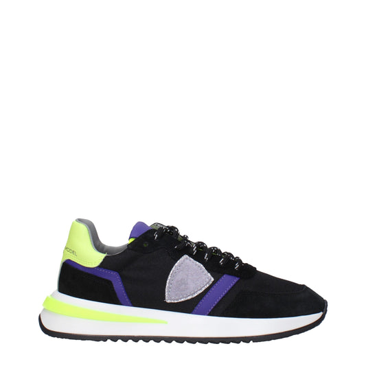 Philippe Model zwarte stoffen sportsneakers