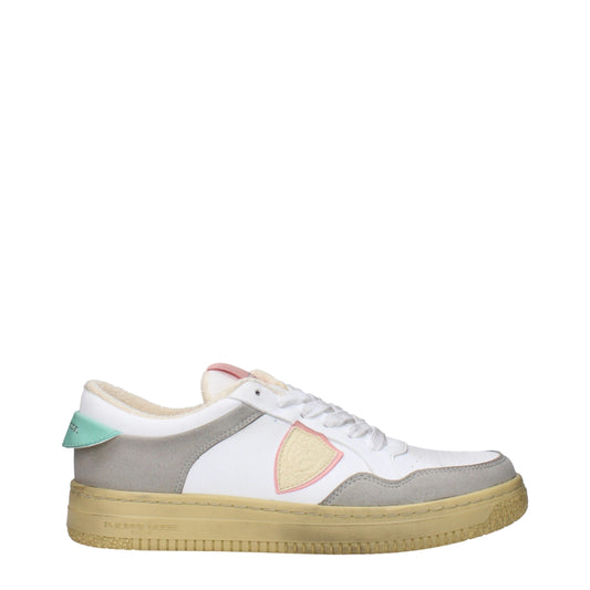 Philippe Model witte leren lage sneakers