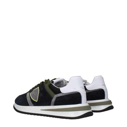 Sneakers de sport en cuir bleu de Philippe Model