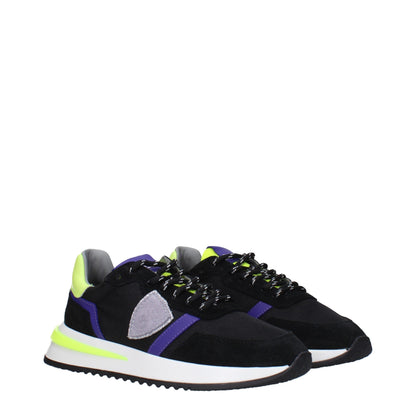 Philippe Model zwarte stoffen sportsneakers