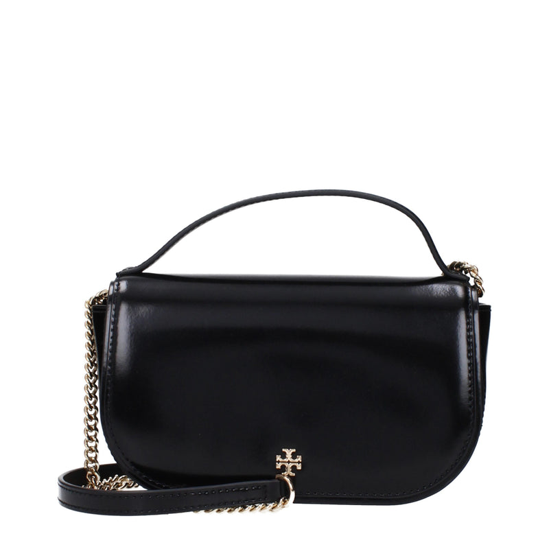 Tory Burch Black Leather Handbag - Élégance et Polyvalence