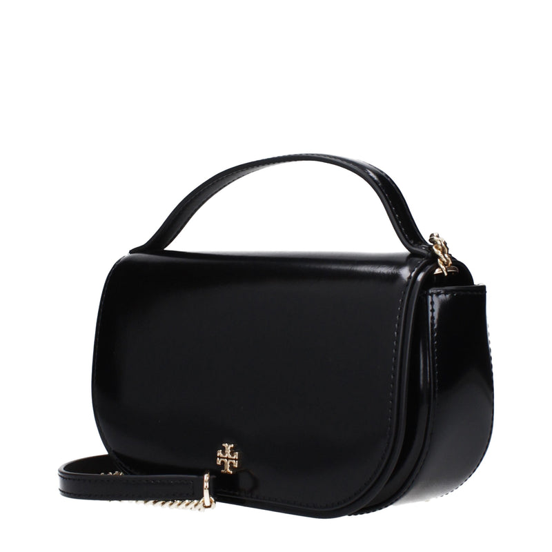 Tory Burch Black Leather Handbag - Élégance et Polyvalence