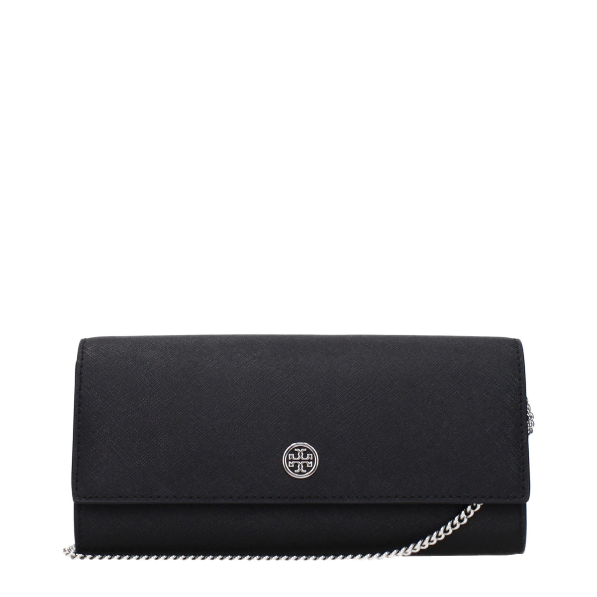 Tory Burch Black Leather Clutch Bag - Élégant et Polyvalent