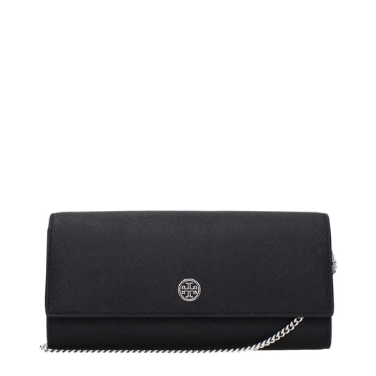 Pochettes en cuir noir Tory Burch