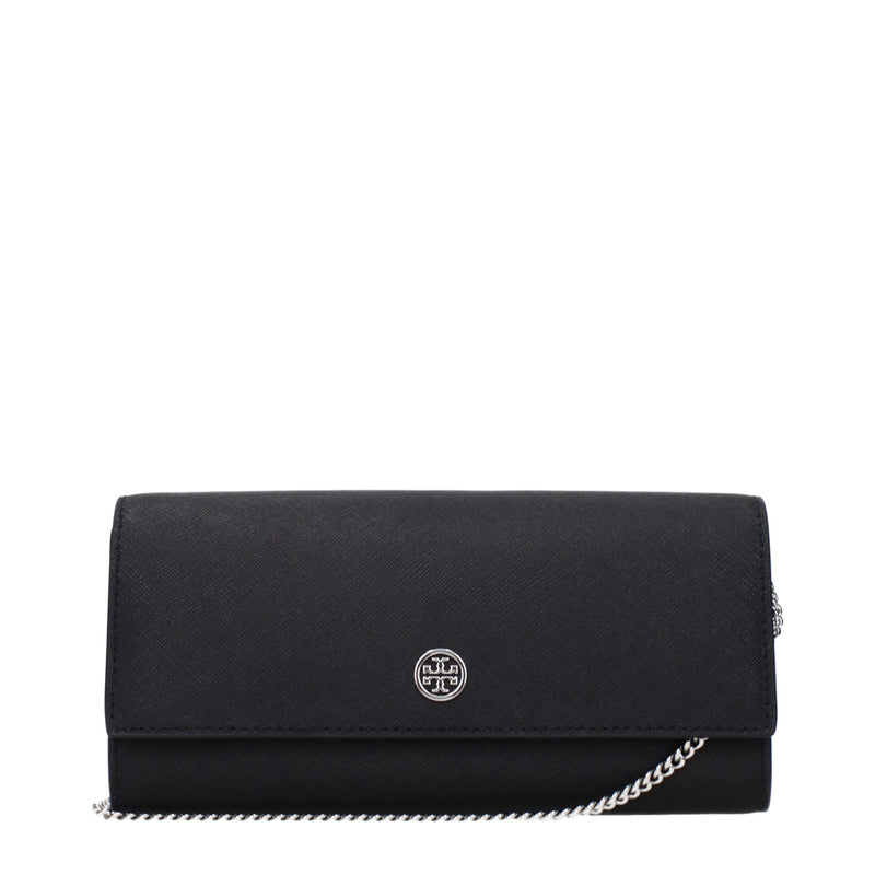 Tory Burch Black Leather Clutch Bag - Stylish & Versatile