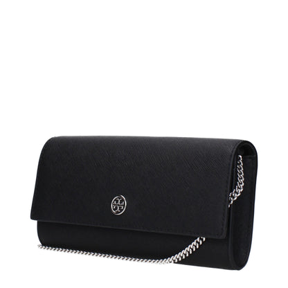 Pochettes en cuir noir Tory Burch