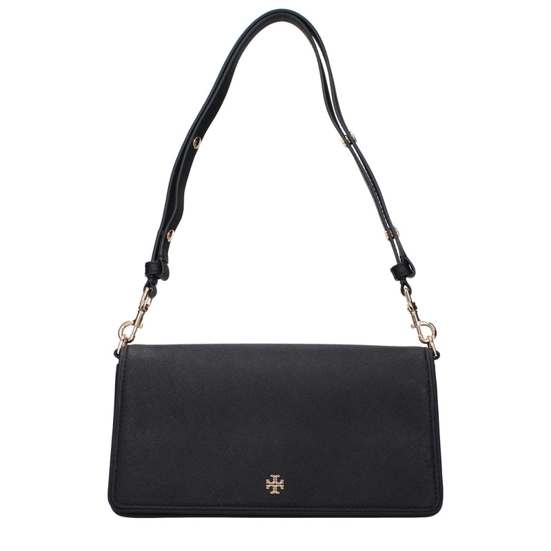 Tory Burch Black Leather Shoulder Bag - Élégant et Pratique