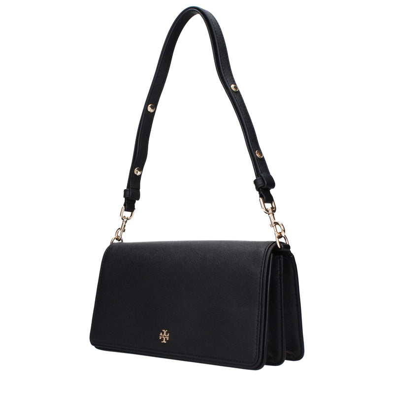 Tory Burch Black Leather Shoulder Bag - Élégant et Pratique