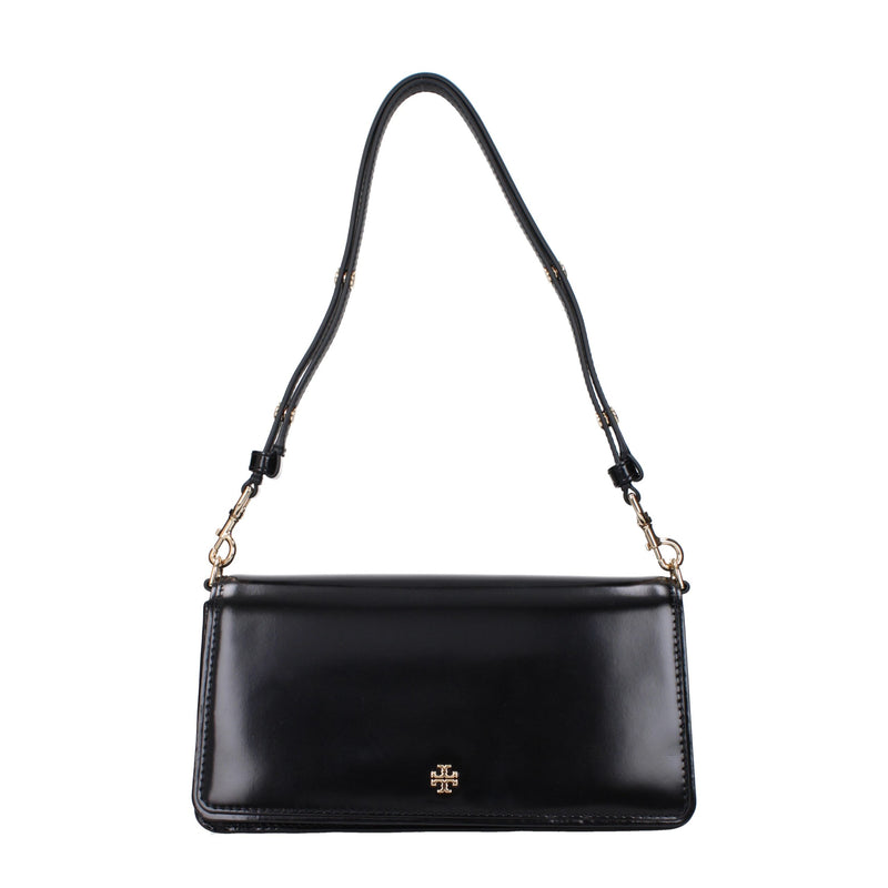 Tory Burch Black Leather Shoulder Bag - Élégance et Fonctionnalité