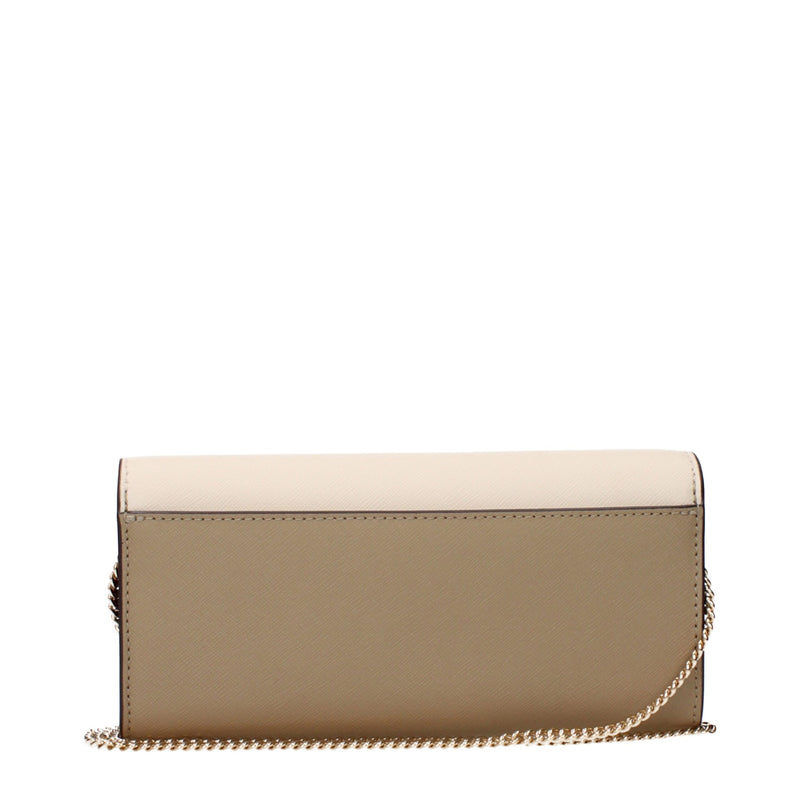 Tory Burch Beige Leather Clutch Bag - Élégance et Polyvalence
