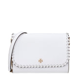 Tory Burch White Leather Clutch Bag with Vintage Effect