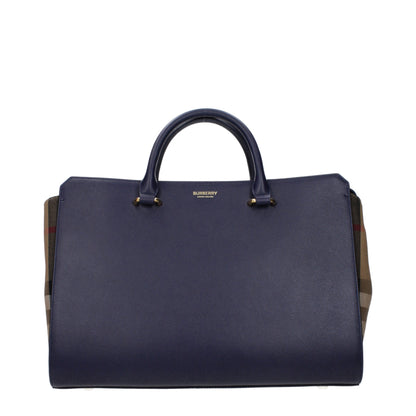 Sacs à main en cuir bleu Burberry