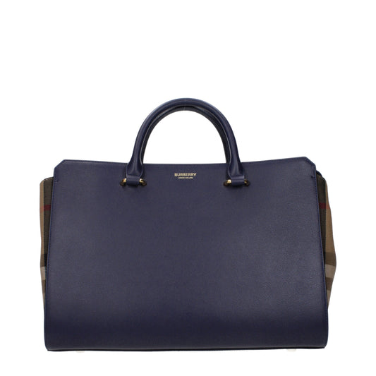 Sacs à main en cuir bleu Burberry