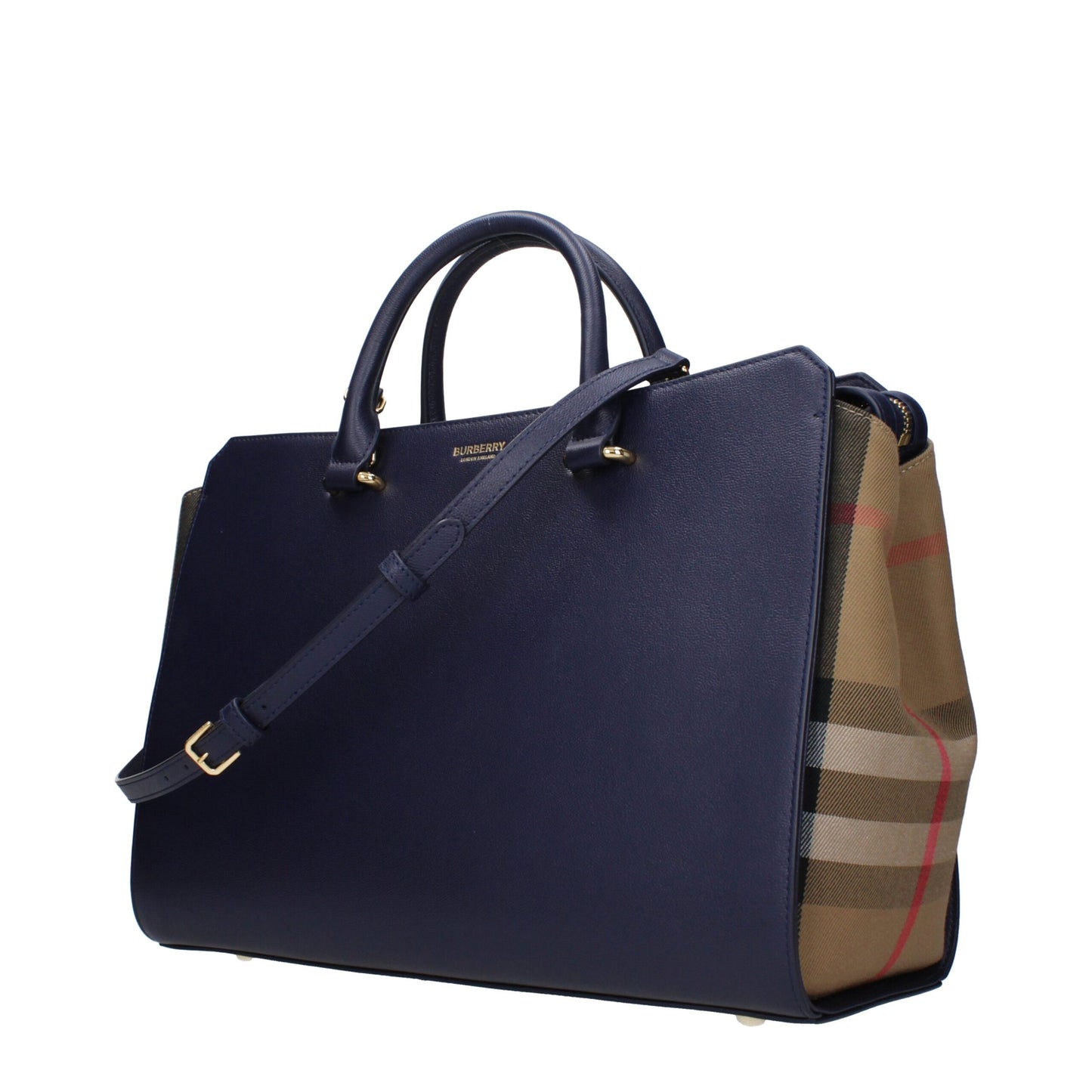 Sacs à main en cuir bleu Burberry