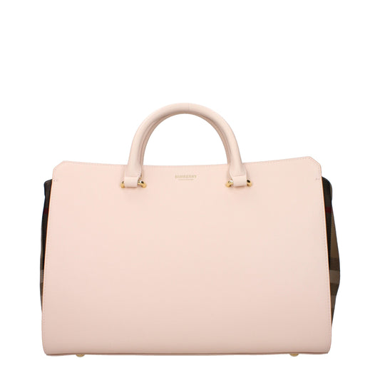 Sacs à main en cuir rose Burberry
