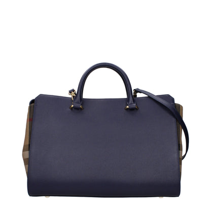 Sacs à main en cuir bleu Burberry