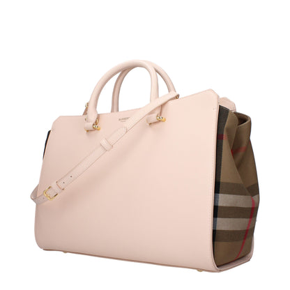 Sacs à main en cuir rose Burberry