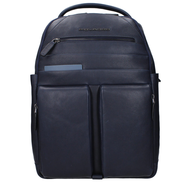 Piquadro Blue Leather Backpack CA6030S122BLU