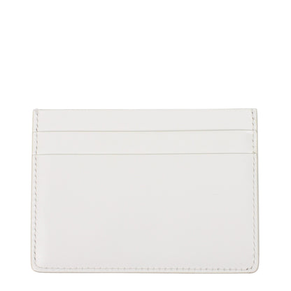 Porte-cartes en cuir blanc Jil Sander