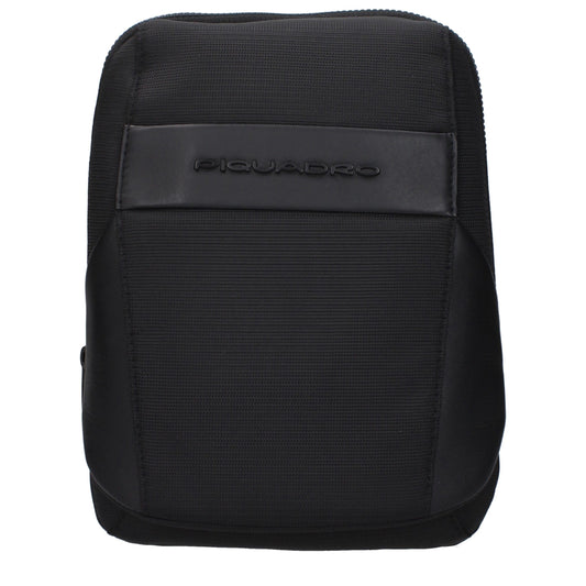 Sac bandoulière en tissu noir Piquadro