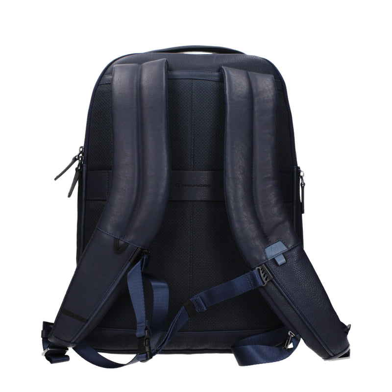 Piquadro Blue Leather Backpack CA6030S122BLU