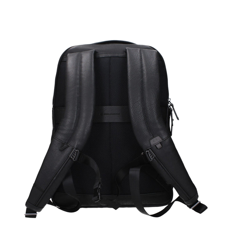 Piquadro Sac à Dos en Cuir Noir