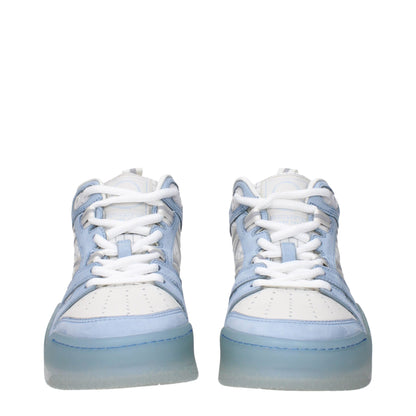 Moncler witte leren hoge sneakers