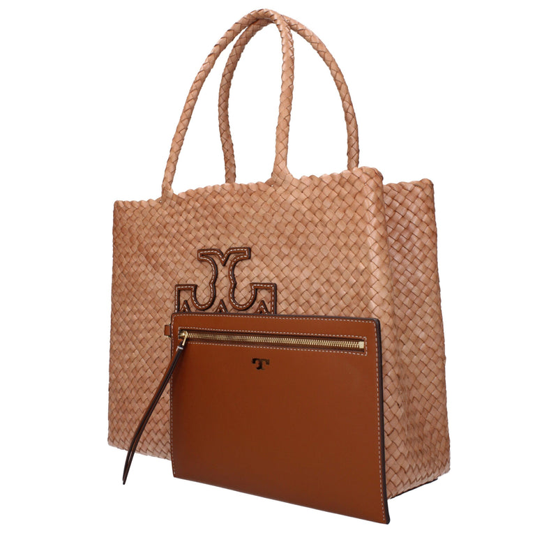 Tory Burch Pink Leather Shoulder Bag with Removable Clutch