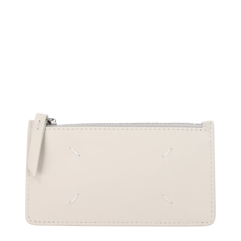 Maison Margiela Beige Leather Wallet - Élégant Porte-Monnaie