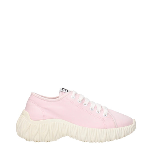 Miu Miu roze stoffen lage sneakers