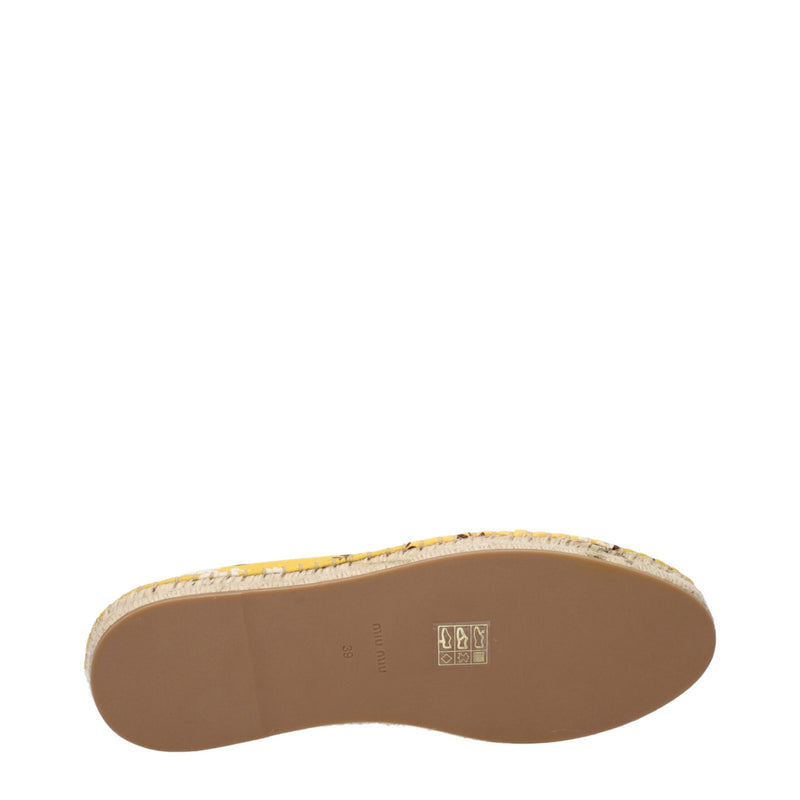 Miu Miu Yellow Fabric Espadrilles for Women - Stylish Comfort
