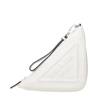 Sacs à main Prada en cuir blanc
