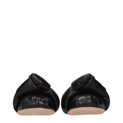 Zwarte leren balletpumps van Miu Miu