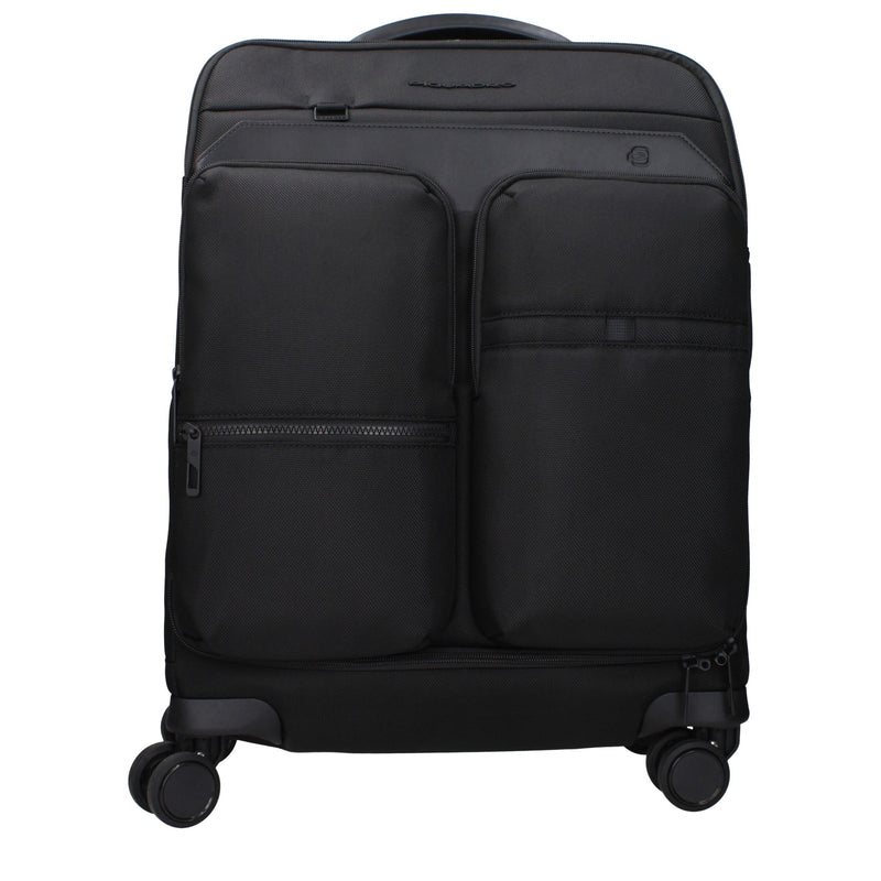 Piquadro BV4343X19N Trolley en Tissu Noir pour Voyage