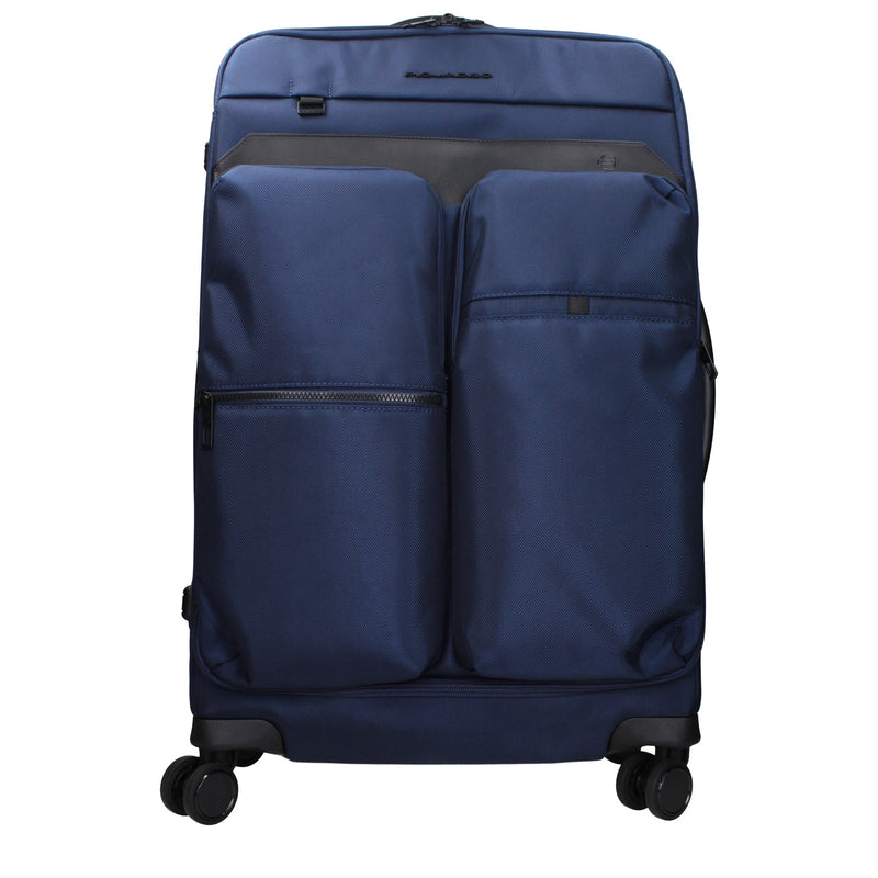 Piquadro BV4733X19BLU Trolley en Tissu Bleu