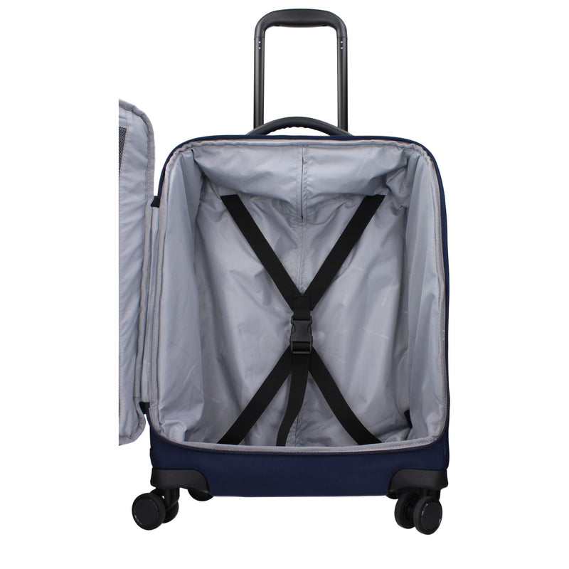 Piquadro Trolley en Tissu Bleu pour Voyage