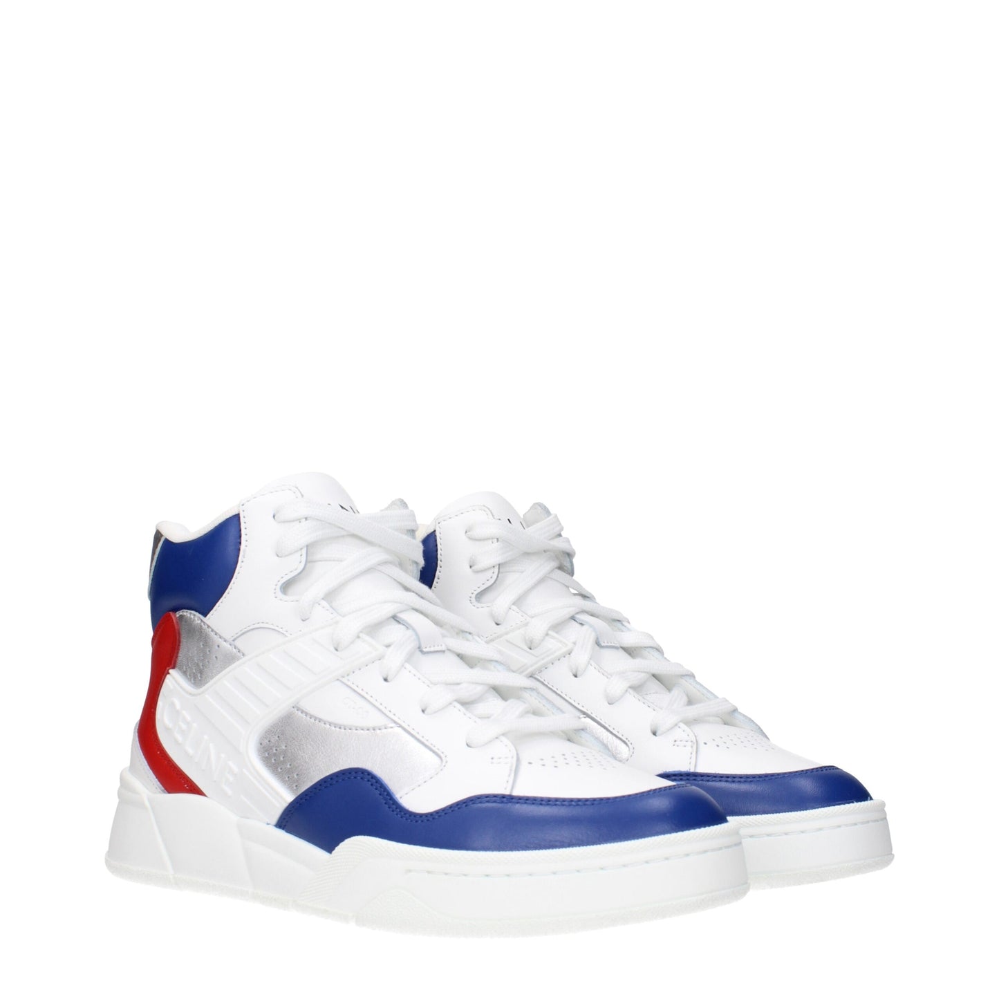 Sneakers de sport en cuir blanc Celine