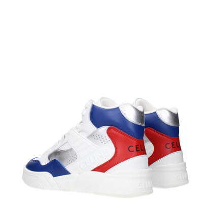 Sneakers de sport en cuir blanc Celine