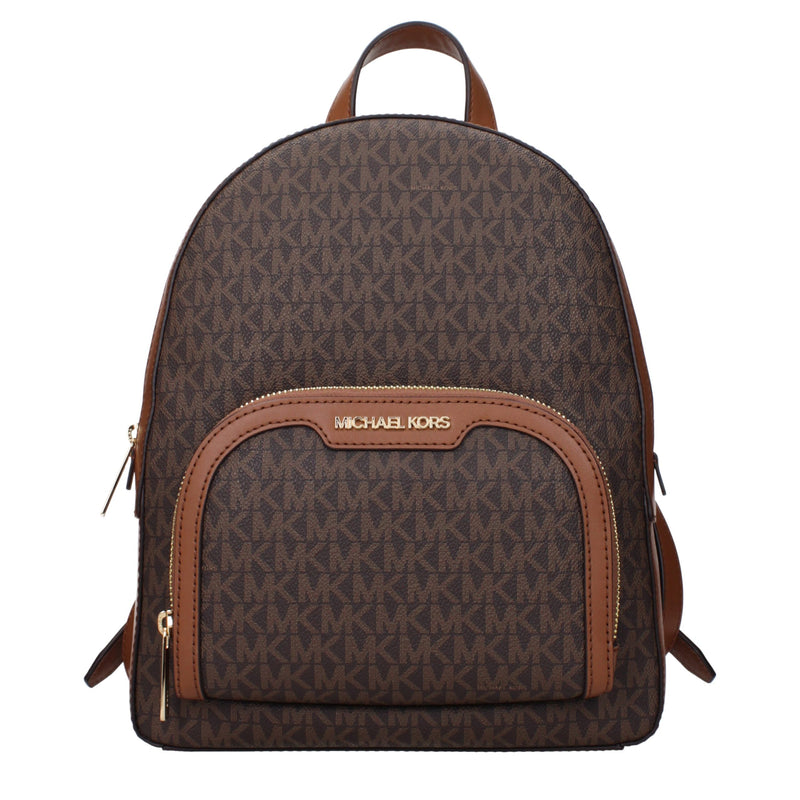 Michael Kors Brown Fabric Backpack - Chic and Practical