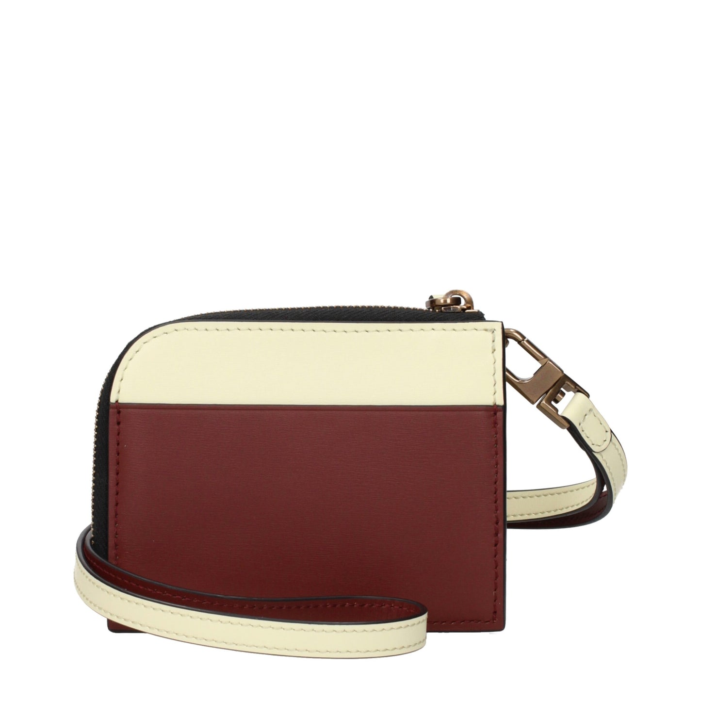 Porte-cartes en cuir beige Boyy
