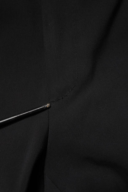 Dolce & Gabbana Black Cotton Single Breasted 2 Piece Suit