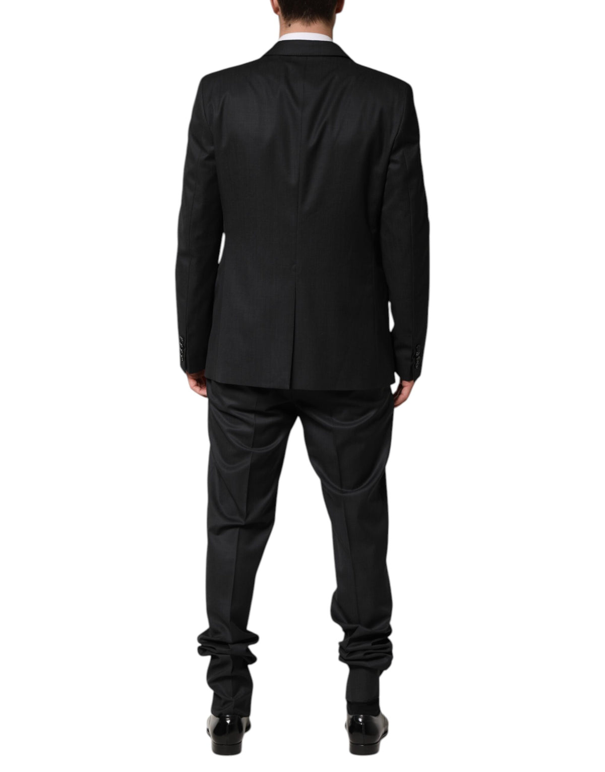 Dolce & Gabbana Costume 2 Pièces en Laine Grise Foncée
