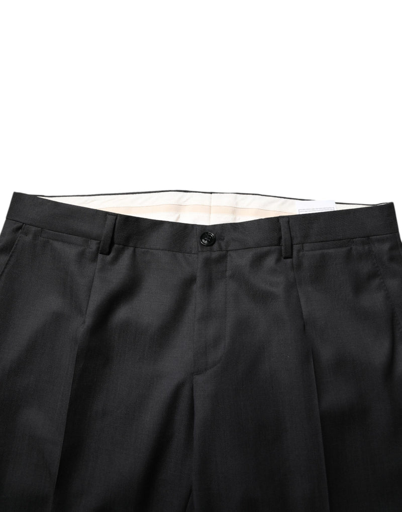 Dolce & Gabbana Dark Gray Wool Single Breasted 2 Piece Suit
