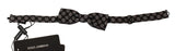 Nœud papillon homme en soie marron à pois jacquard Dolce &amp; Gabbana Papillon
